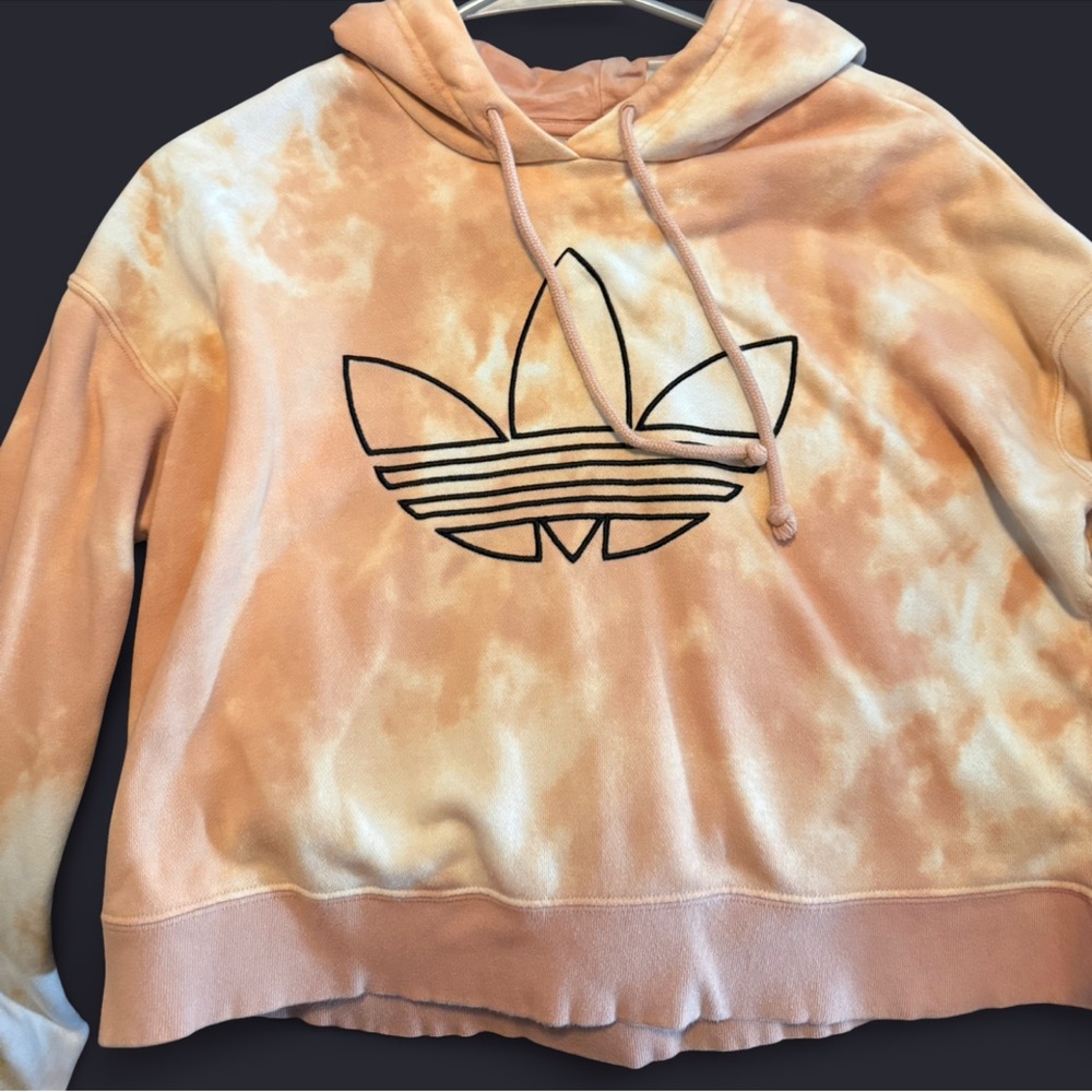 Adidas Tan Tie-Dye Hoodie